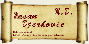 Mašan Đerković vizit kartica